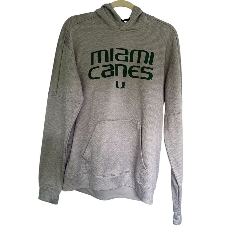 adidas Gray Miami Canes Hoodie